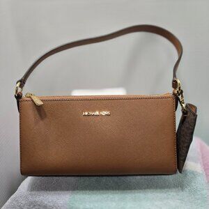 Michael Kors Vincent Medium Saffiano Leather Pouchette w/Card Case